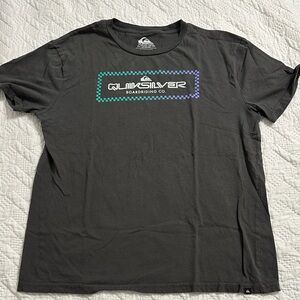 Quiksilver Men's Charcoal Tee with Logo